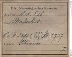Etiketten zu Malachit (NHMW-MIN-Ad538)